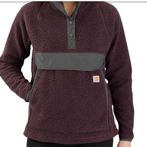 CARHARTT RELAXED FIT FLEECE SNAP FRONT PULLOVER